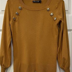 New York & Company Button Sweater Size: XSmall
